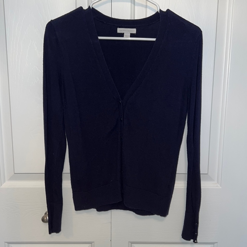 NY&Co Navy Blue Sweater/Cardigan